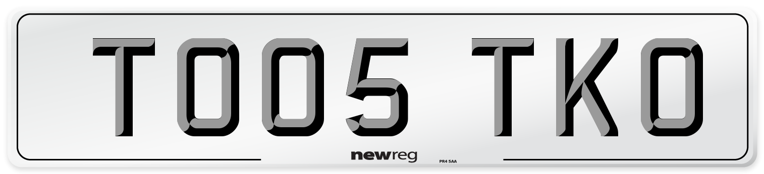 TO05 TKO Number Plate from New Reg